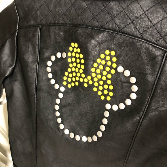 DISNEY Leather Jacket Faux leather w/ Minnie details - Picture 3 of 9